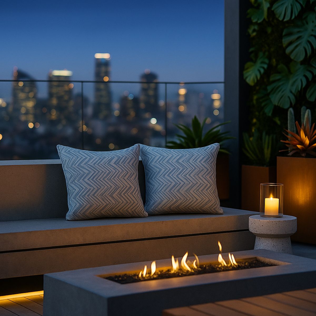 ARMONIA - Pack doble fundas cojín modelo chenille gris 45x45 premium 760