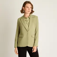 LORENZO DI PONTTI - Blazer Verde con Solapa Clásica