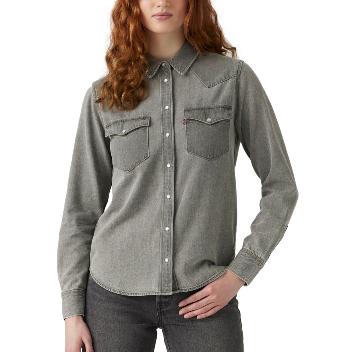 LEVIS - Camisa Mujer The Ultimate Western Gris Levis