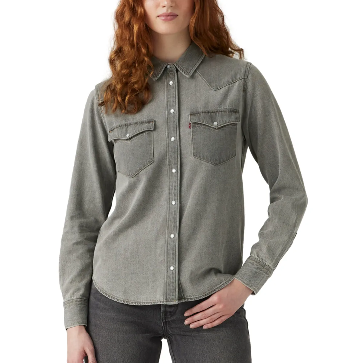 LEVIS - Camisa Mujer The Ultimate Western Gris Levis