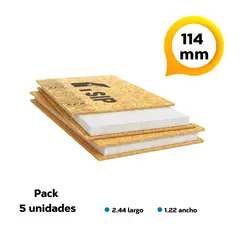 GENERICO - Pack 5 Panel SIP 114 mm OSB - OSB