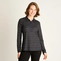 LORENZO DI PONTTI - Polera Negra Estampada