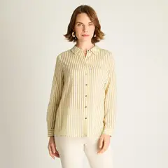 LORENZO DI PONTTI - Blusa Verde a Rayas
