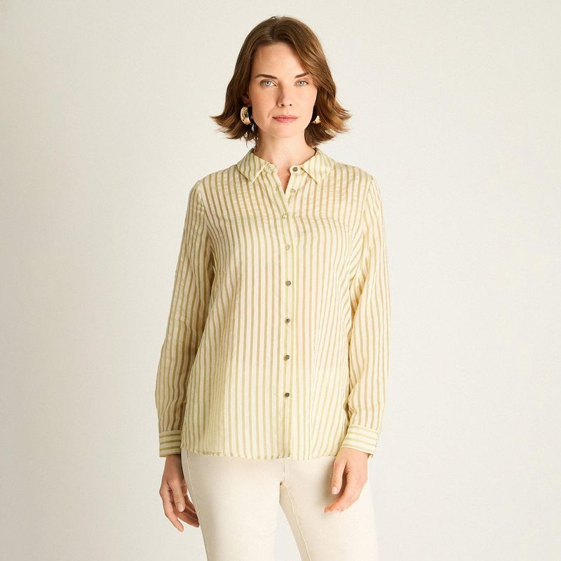 LORENZO DI PONTTI - Blusa Verde a Rayas
