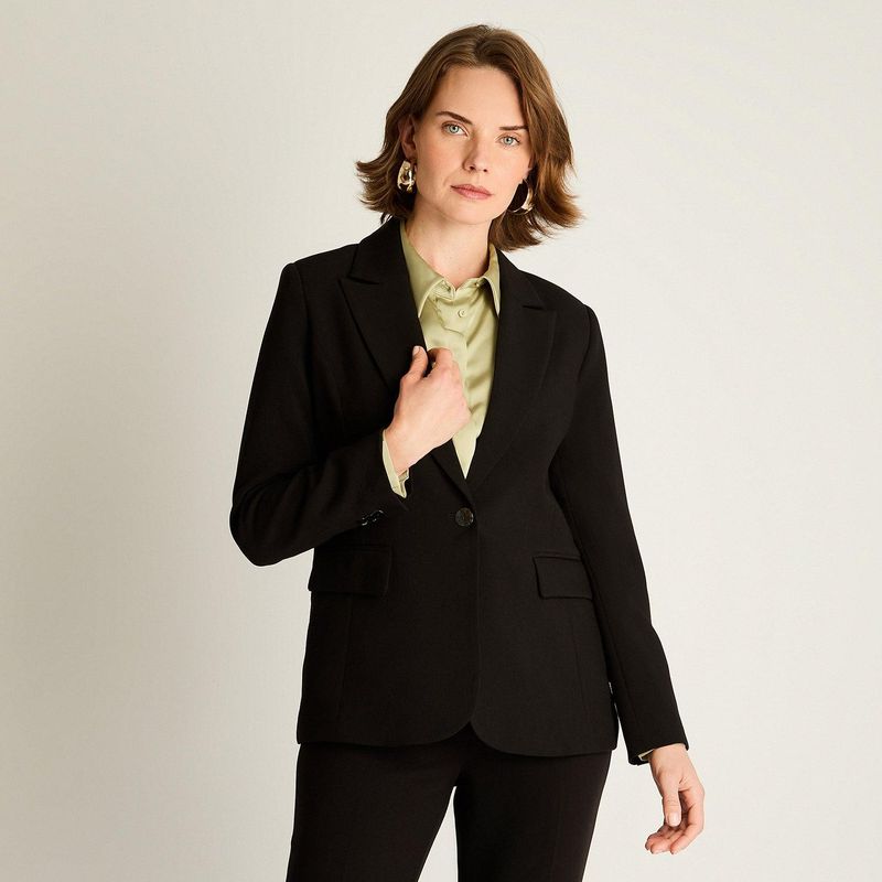 LORENZO DI PONTTI - Blazer Negro con Solapa Clásica