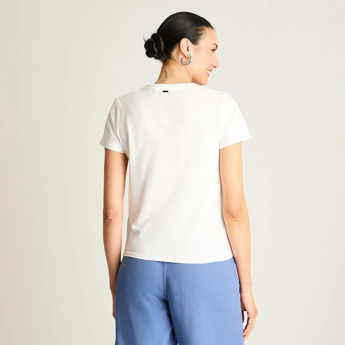 ACUARELA - Polera Estampada Mujer Blanco