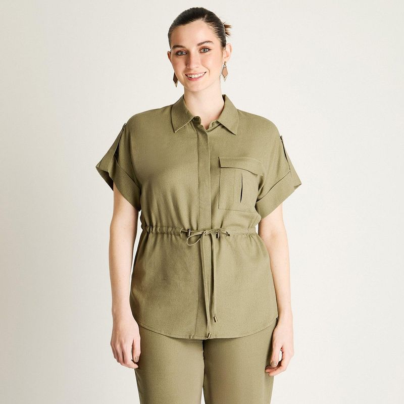 LORENZO DI PONTTI - Blusa Verde Safari