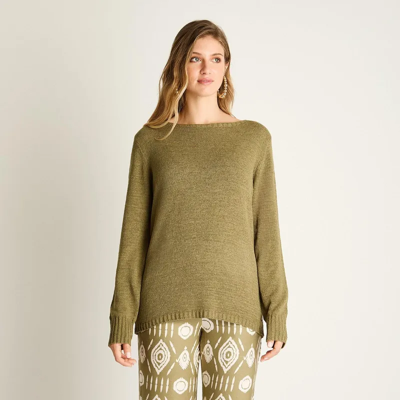 LORENZO DI PONTTI - Sweater Verde Punto Fino