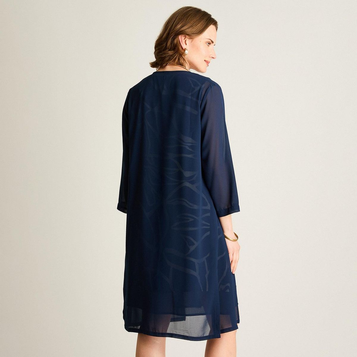 LORENZO DI PONTTI - Vestido twin set Midi Azul