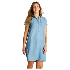 LORENZO DI PONTTI - Vestido Corto Mujer Celeste