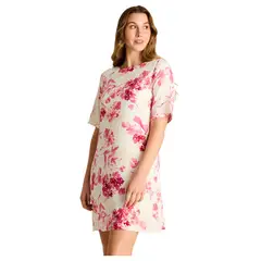 LORENZO DI PONTTI - Vestido Corto Floral Crudo
