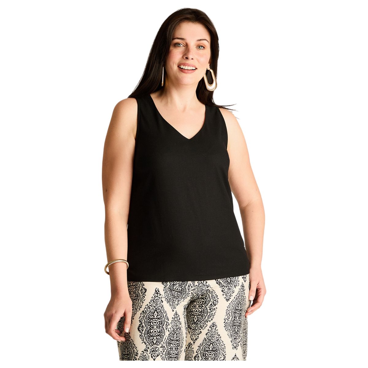 LORENZO DI PONTTI - Blusa Sin Mangas Mujer Negro