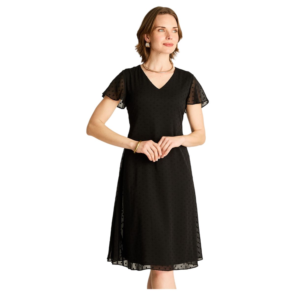 LORENZO DI PONTTI - Vestido Midi Negro Con Forro