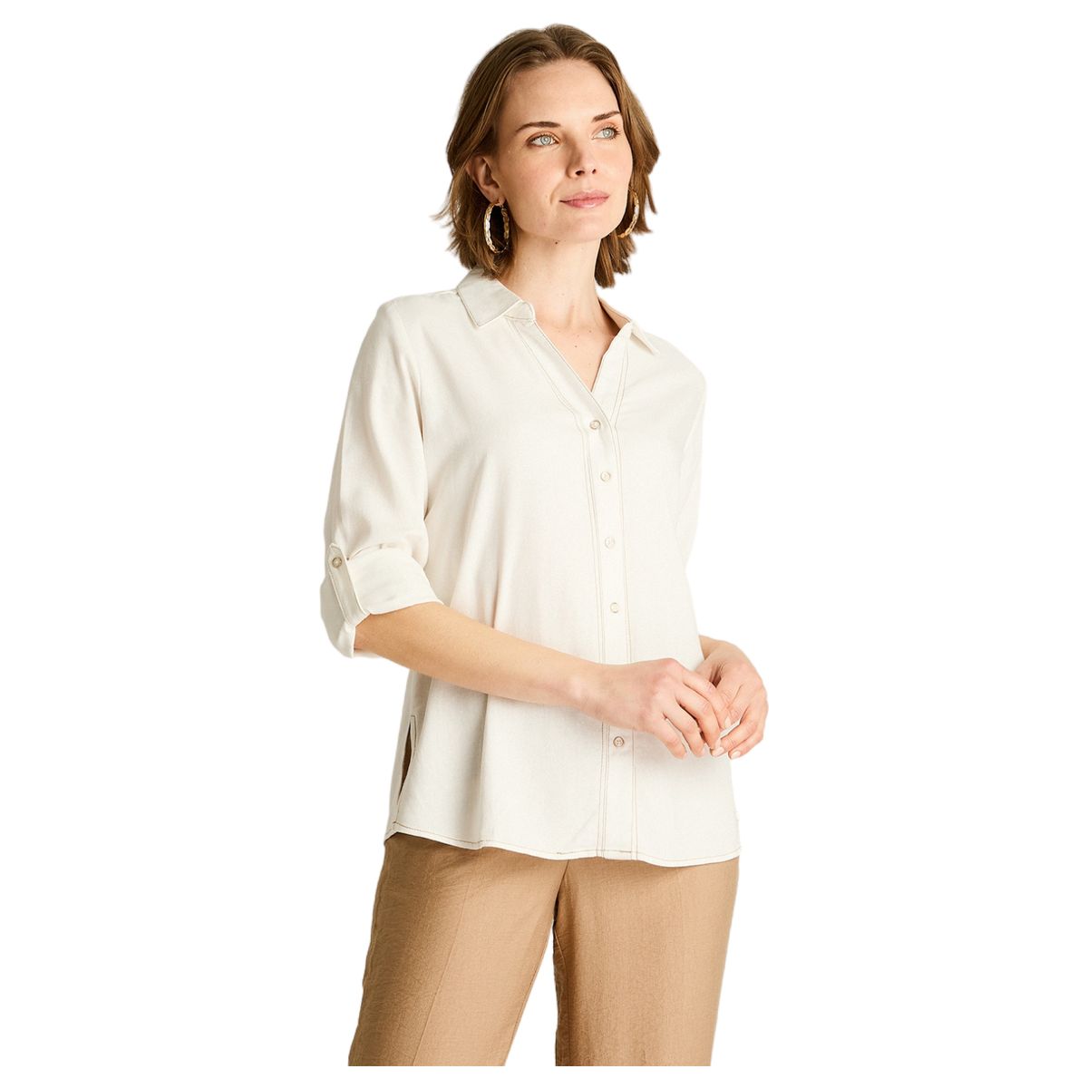 LORENZO DI PONTTI - Blusa Lino Mujer