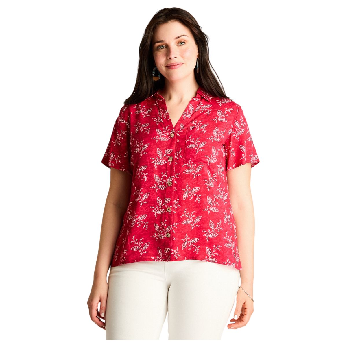 LORENZO DI PONTTI - Blusa Manga Corta Mujer Rojo