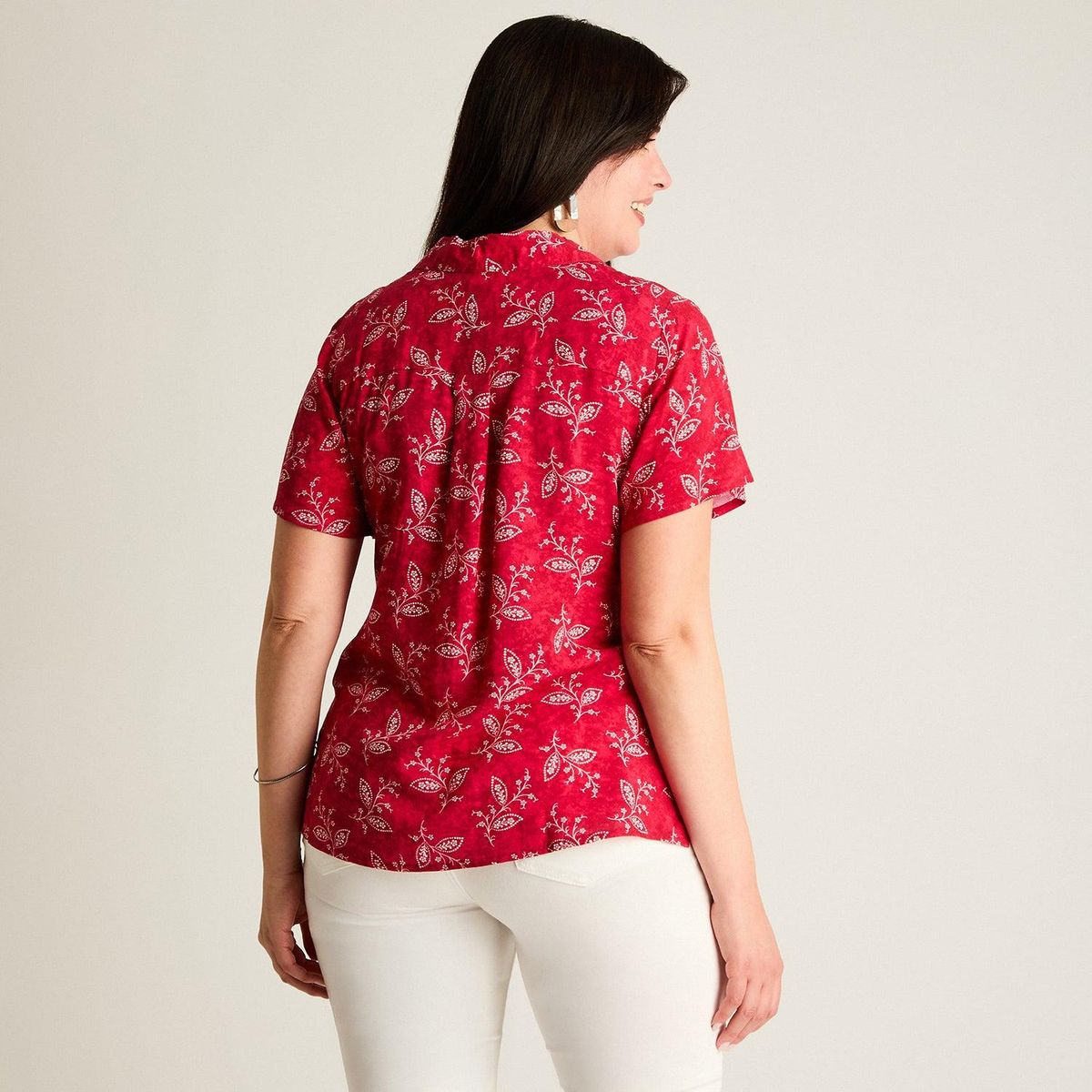LORENZO DI PONTTI - Blusa Manga Corta Mujer Rojo