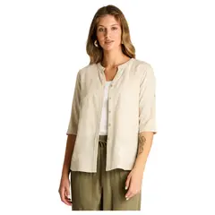 LORENZO DI PONTTI - Blusa Beige Manga 3/4 No Elasticado Calce Normal