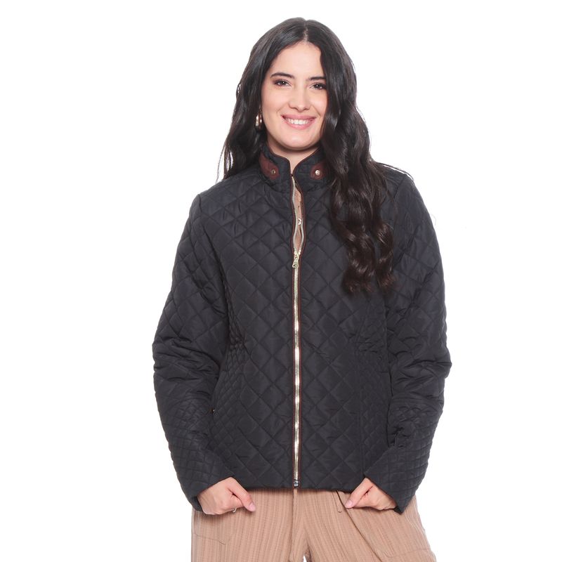 WADOS - PARKA MANGA LARGA CUELLO MAO CON BOLSILLO OJAL Y RIB EN COSTADO