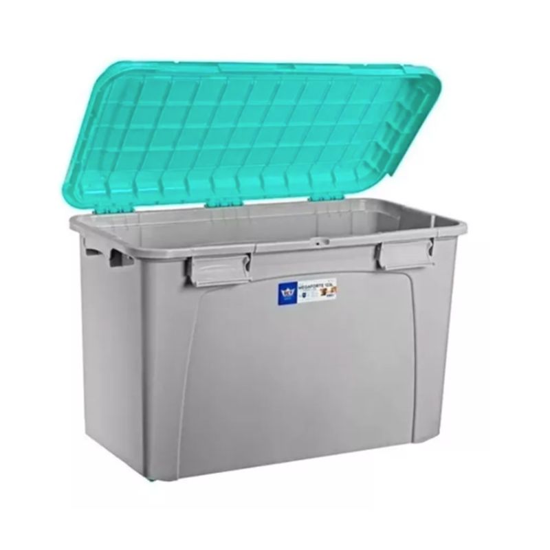 REYPLAST - Caja Organizadora Con Ruedas Almacenamiento 123 Lts gris