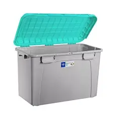 REYPLAST - Caja Organizadora Con Ruedas Almacenamiento 123 Lts gris