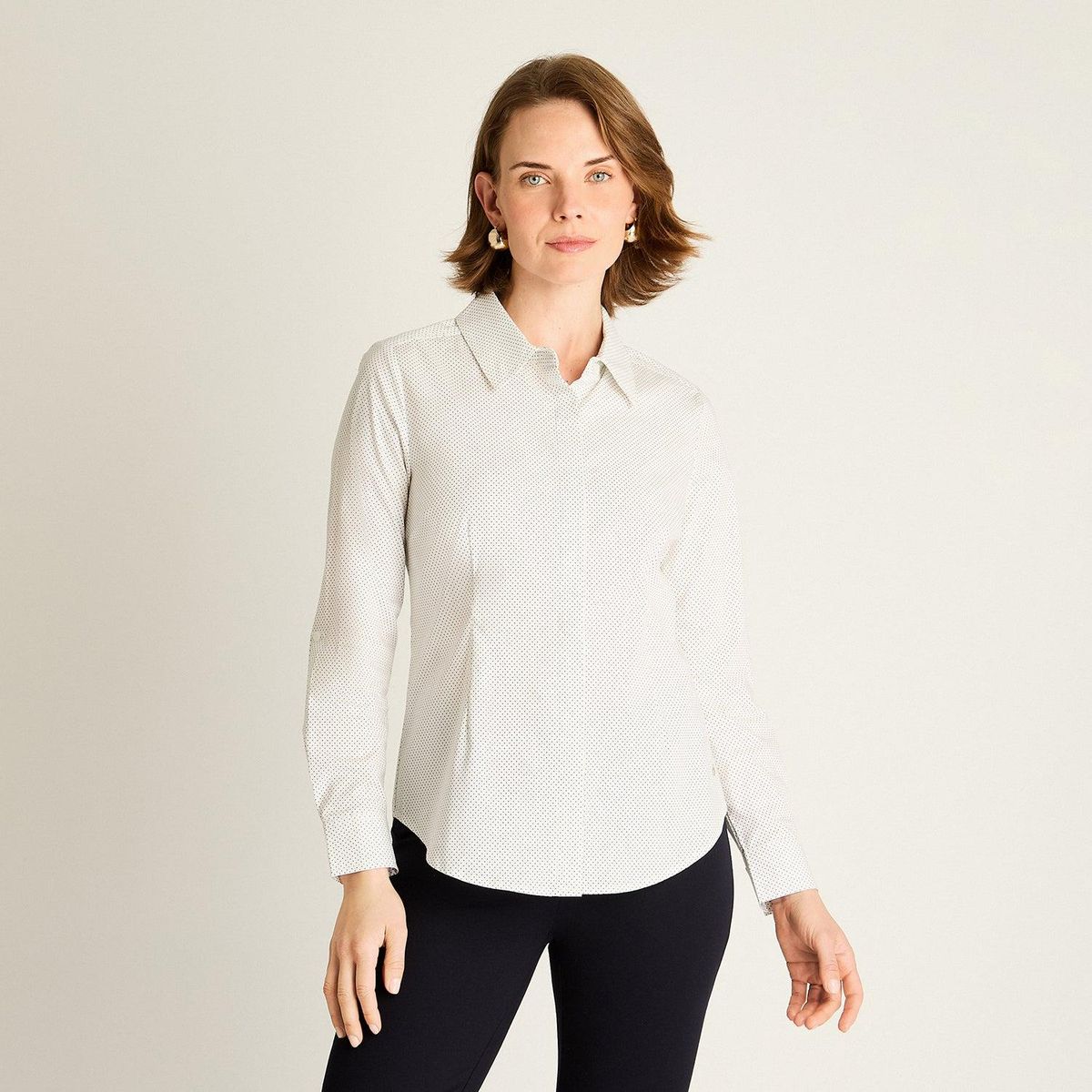 LORENZO DI PONTTI - Blusa Crudo de Algodón
