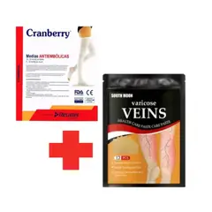CRAMBERRY - Medias Antiembolica Trombosis Venosa + Parche Varices Talla XL