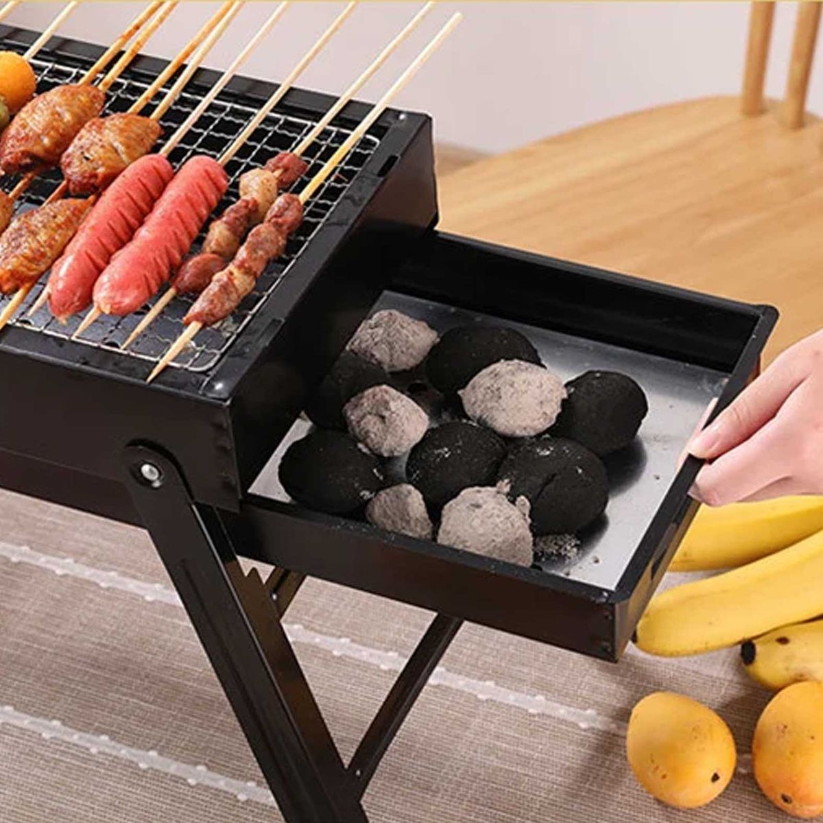 GENERICO - Mini Parrillera Portátil Plegable Para Carbón Mini Parrilla