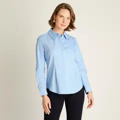 LORENZO DI PONTTI - Blusa Celeste de Algodón