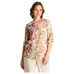 LORENZO DI PONTTI - Blusa Fucsia Floral Larga