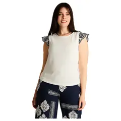 LORENZO DI PONTTI - Polera Blanca Sin Mangas