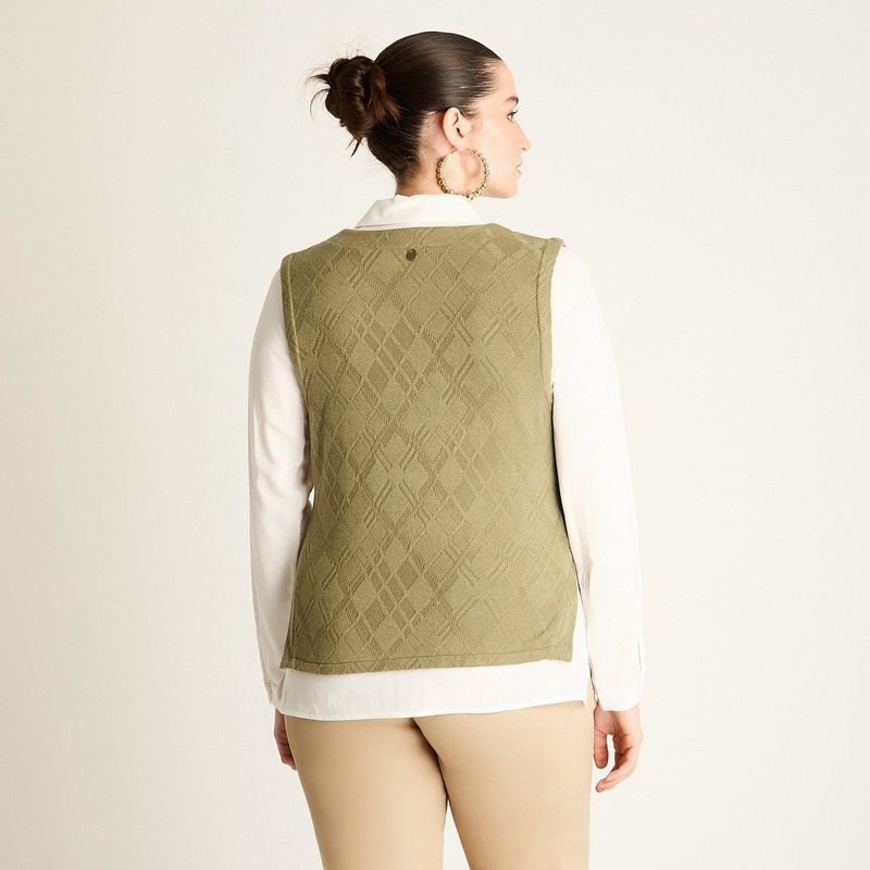 LORENZO DI PONTTI - Polera Verde Estilo Doble Pieza
