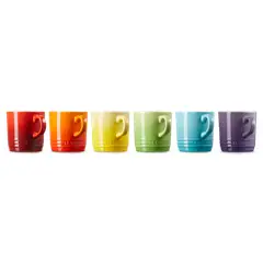 LE CREUSET - Set de 6 Tazas 200ml Rainbow