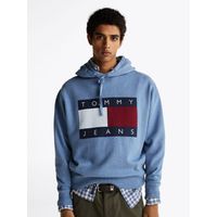Polerón Hoodie Relaxed Mélange Logo Celeste Tommy Jeans