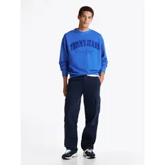 TOMMY HILFIGER - Pantalón Cargo De Algodón Relaxed Fit Azul Tommy Jeans