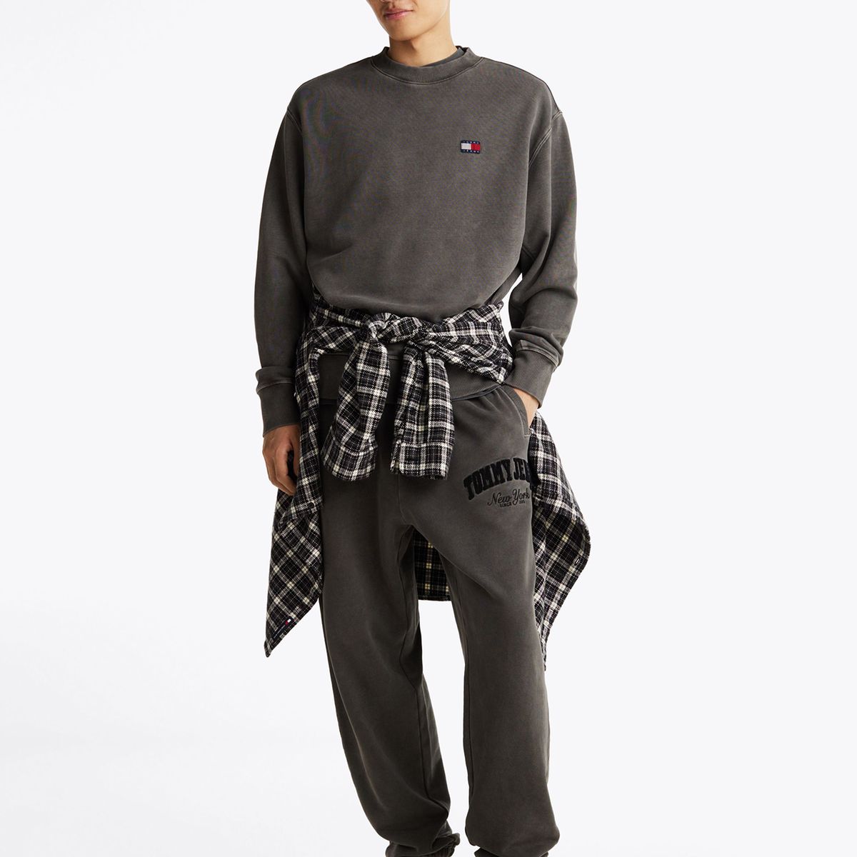 TOMMY HILFIGER - Polerón Relaxed Tj Label Negro Tommy Jeans