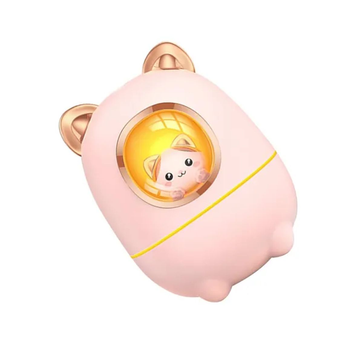 GENERICO - Mini Humidificador Ultrasónico Capsula Espacial Gatito 200ml Color Rosa claro