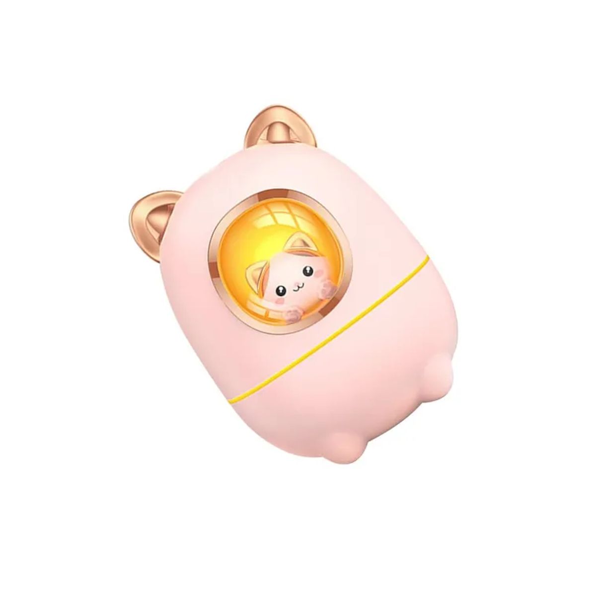 GENERICO - Mini Humidificador Ultrasónico Capsula Espacial Gatito 200ml Color Rosa claro