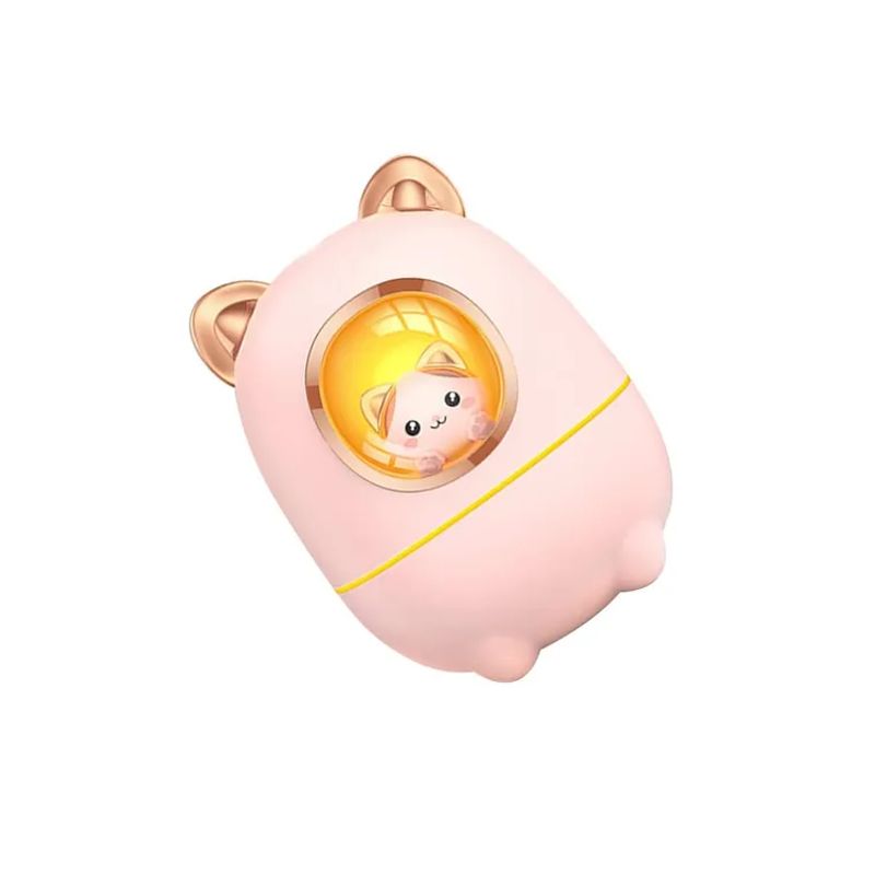 GENERICO - Mini Humidificador Ultrasónico Capsula Espacial Gatito 200ml Color Rosa claro