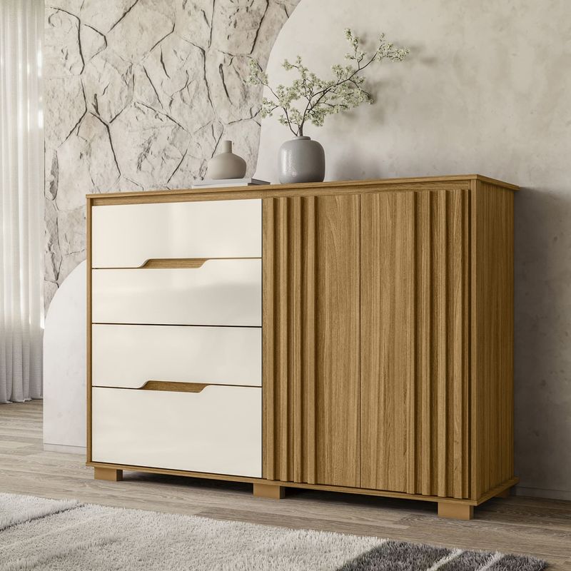 ALAIA HOME - Comoda Luzzia 4 cajones 2 puertas 147x105x47 cm