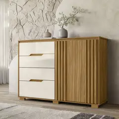 ALAIA HOME - Comoda Luzzia 4 cajones 2 puertas 147x105x47 cm