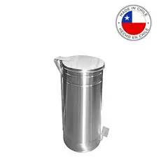 GENERICO - Basurero Acero Inoxidable tapa pedal 15 litros
