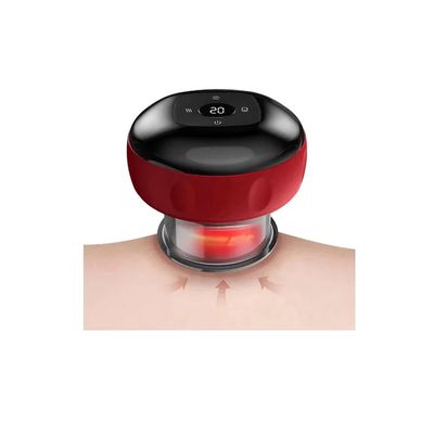 Imagen 2 del producto Masajeador Recargable Eléctrico Ventosa Calor Alivia Dolor Color Rojo