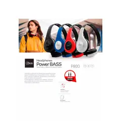 MLAB - AUDÍFONOS ALAMBRICOS POWER BASS P800 BLANCOS