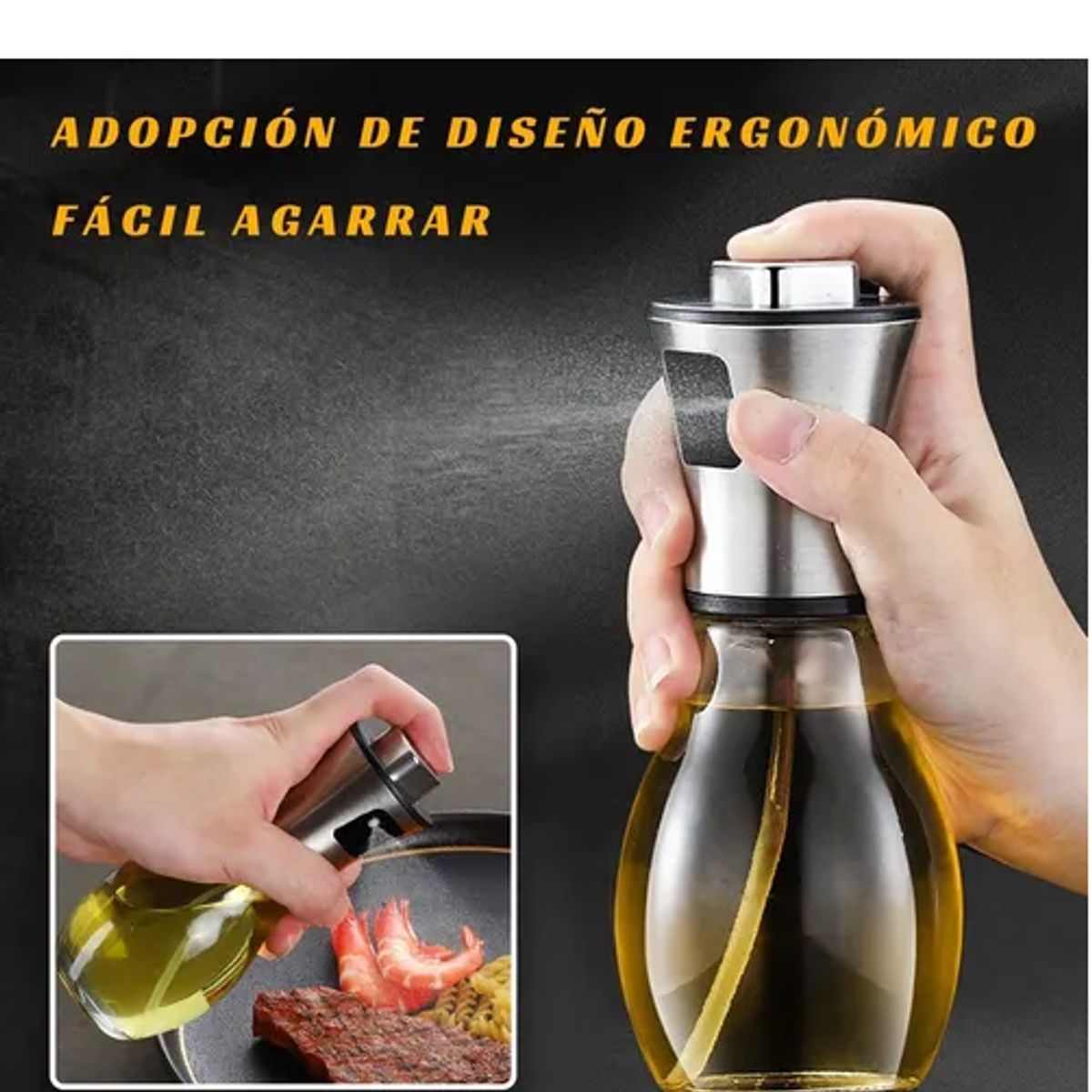GENERICO - Pulverizador Aceite 200ml Botella Dispensador De Vidrio