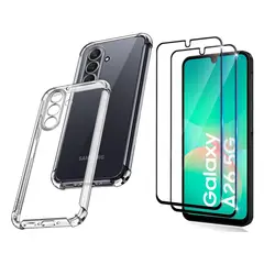 GENERICO - CARCASA TRANSPARENTE PARA GALAXY A26 5G + 2 PROTECTORES DE PANTALLA