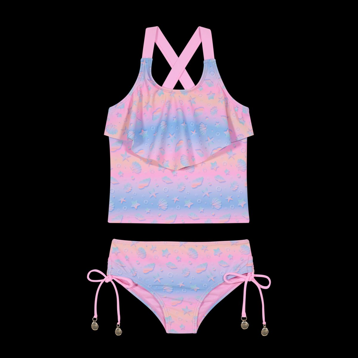 H2O WEAR - Traje de Baño Niña Tankini UV50 H2O Wear Rosado - Rosa