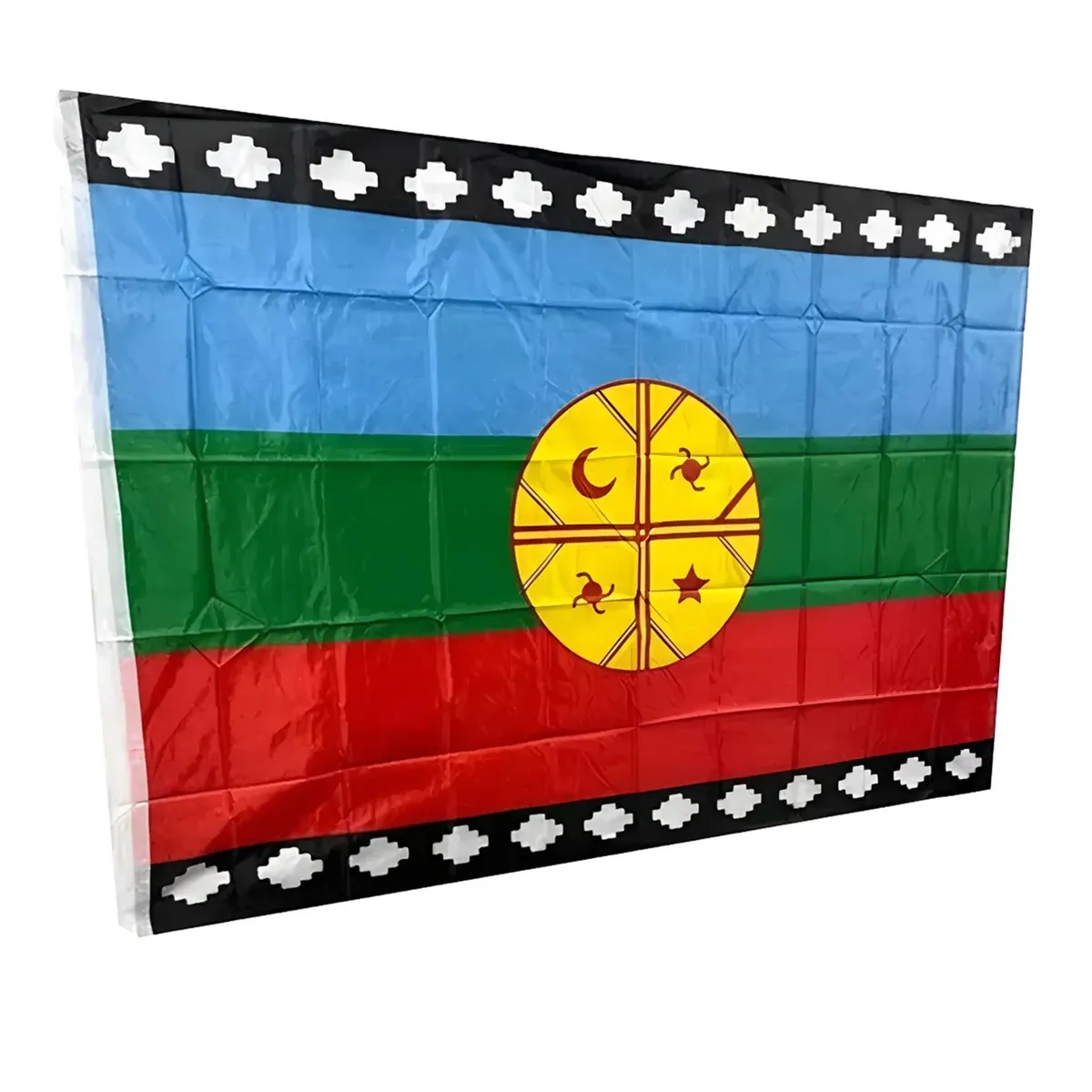 Pack 10 Bandera Mapuche Chilena Bandera Chile Mediana 90x145, marca GENERICO - Foto 2