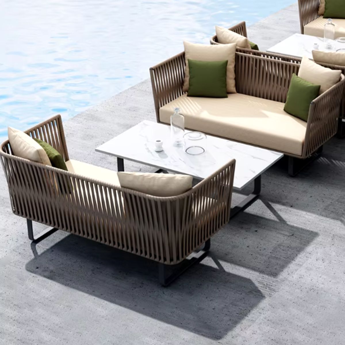 MODRA - Sofá Málaga Living Exterior para Terraza y Jardín