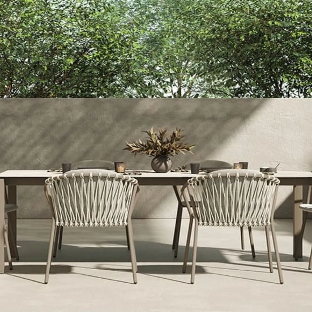 MODRA - Juego Comedor Exterior para Terraza y Jardín