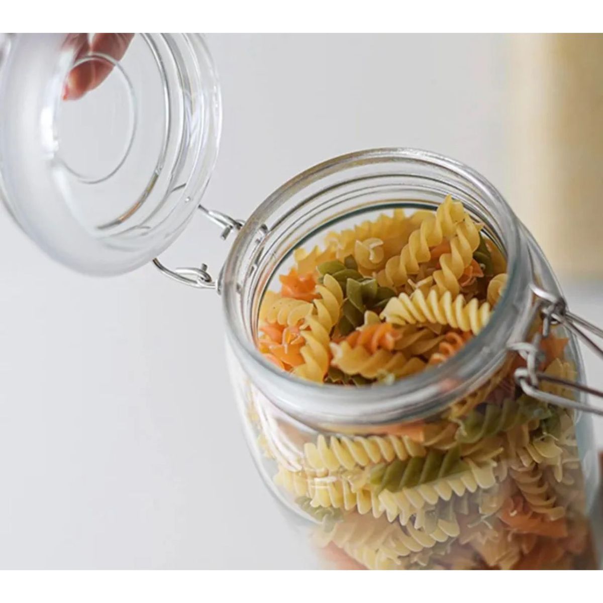 ALLEGRA - Set 2 Frascos Vidrio Con Tapa Hermetica De 1000mL Allegra